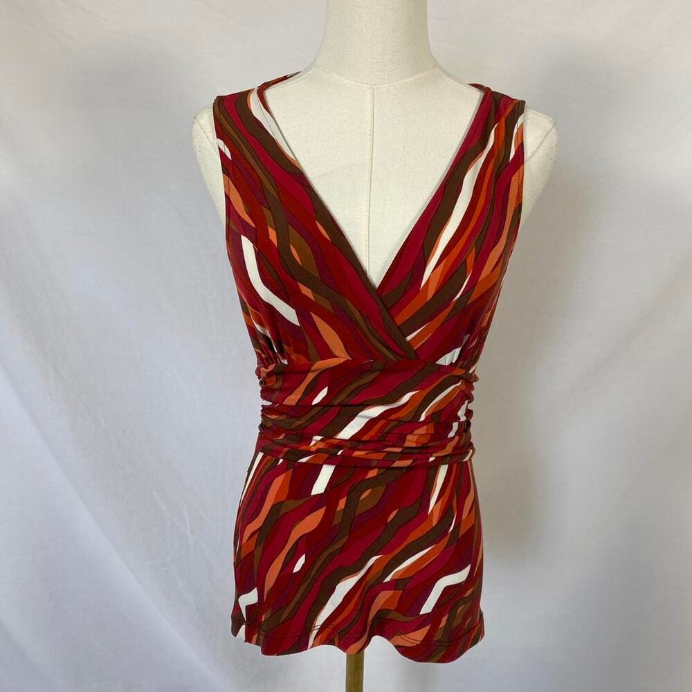 BCBG Max Azria red and orange top small y2k summer preppy party going out